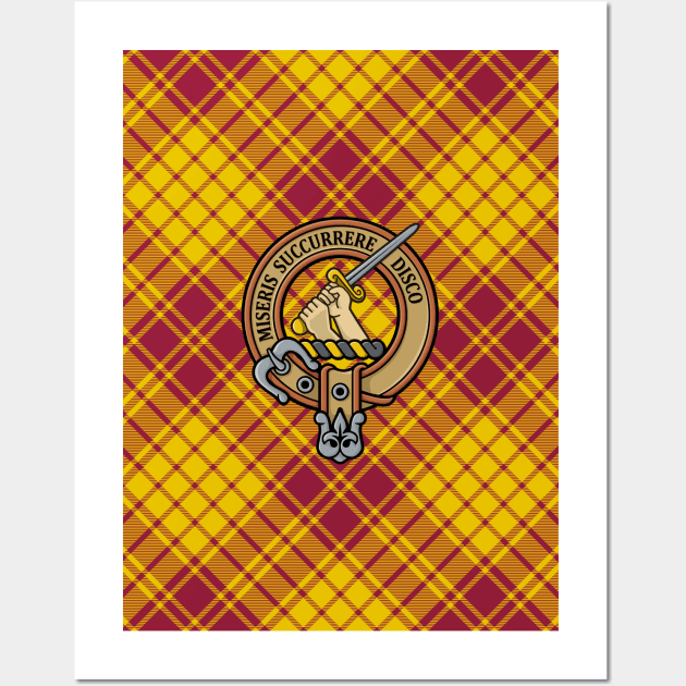 Clan MacMillan Crest over Dress Tartan Wall Art by sifis